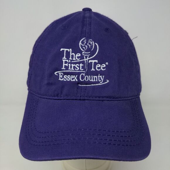 Cap America Men's Slideback Hat Purple The First Tee Essex County Embroidered - Picture 2 of 7